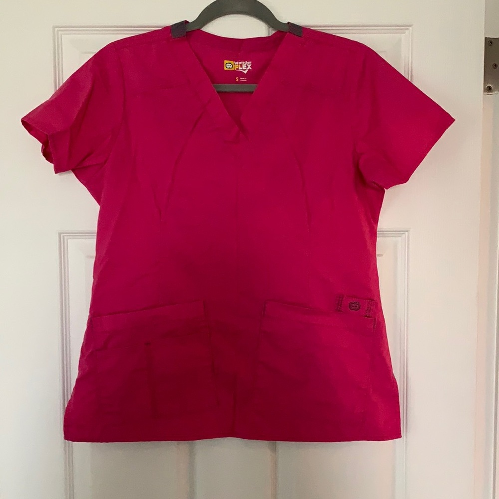 Wonderwink Flex Pink/Gray scrub top